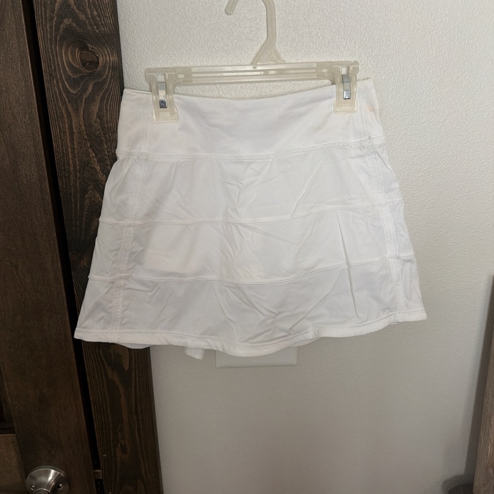 Lululemon White Pace rival mid rise Skirt